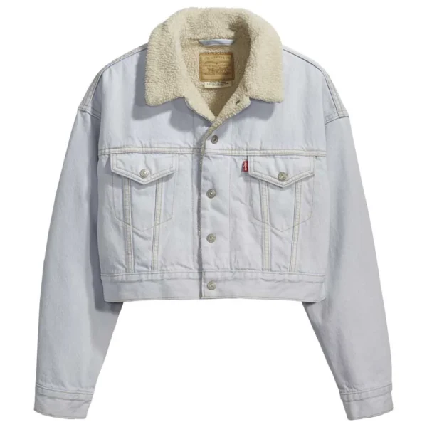 Levi’s Cropped Dad Sherpa Trucker Jacket