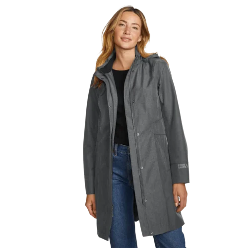 Eddie Bauer Women's Girl on the Go Trench Coat, Charcoal