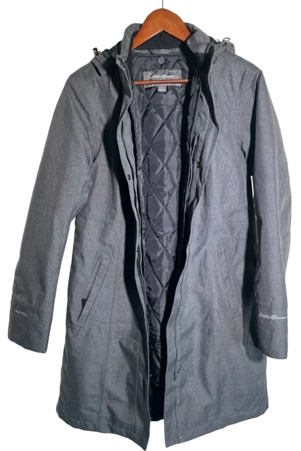 Eddie Bauer Women's Girl on the Go Trench Coat, Charcoal