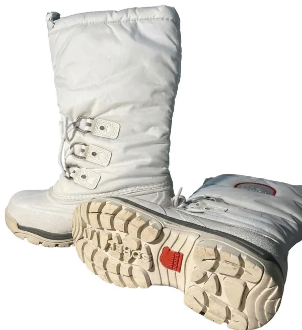Sorel Snow Lion Womens Size 6 High White Waterproof Insulated Snow Boots Lined