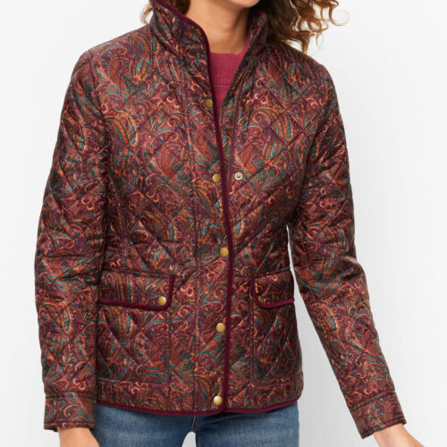 Talbots Paisley Quilted Jacket